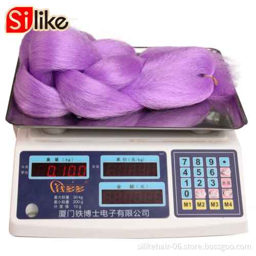 Silike  24 inch Jumbo Braids Shining Hair in Night 100g Glowing Synthetic Soft Braiding Hair Extensions Wholesale High Quality